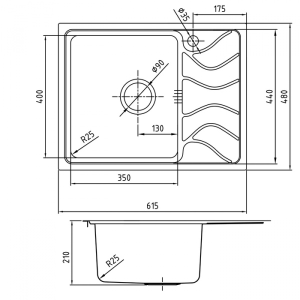 Мойка кухонная Iddis Reeva REE61SLi77 фото