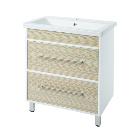 Тумба под раковину с 2 ящ. Фабио 70 беж. cтруктурный фото