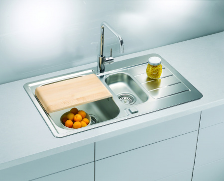 Мойка для кухни Alveus Line Maxim 70 Сатин, клапан автомат фото