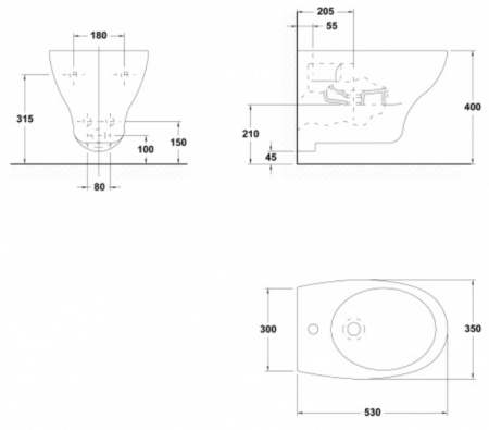 Биде подвесное Gala Street 31362 фото
