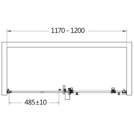 Душевая дверь AQUAme 120 AQM4201F-12 хром фото