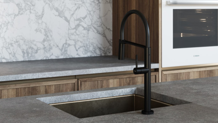 Смеситель для кухни Boheme Uno 114-B BLACK фото