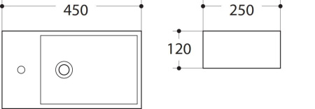 Раковина Art&Max AM-7948-R 45x25 белая R фото