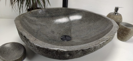 Накладная раковина из речного камня RS0849 (60*52*15) фото