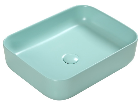 Накладная раковина SantiLine SL-1051LG 50x41 светло-зелёная матовая фото