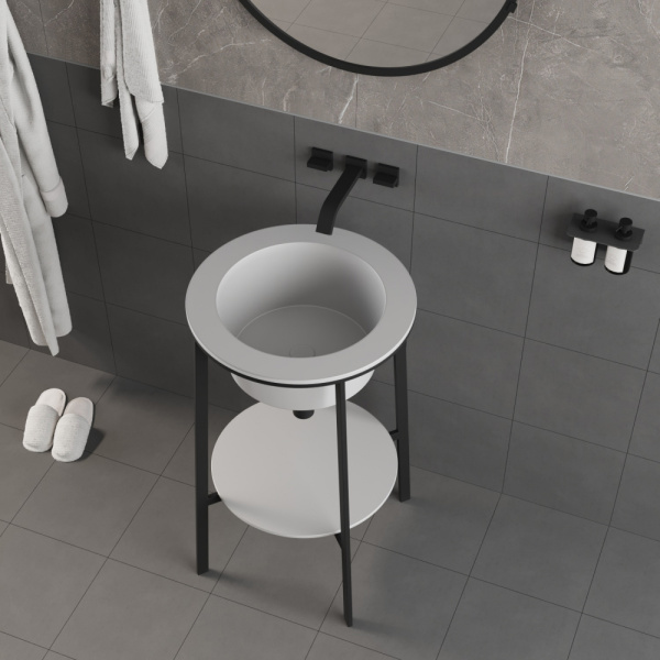 Консоль с керамической раковиной Abber Bequem AC2130 фото