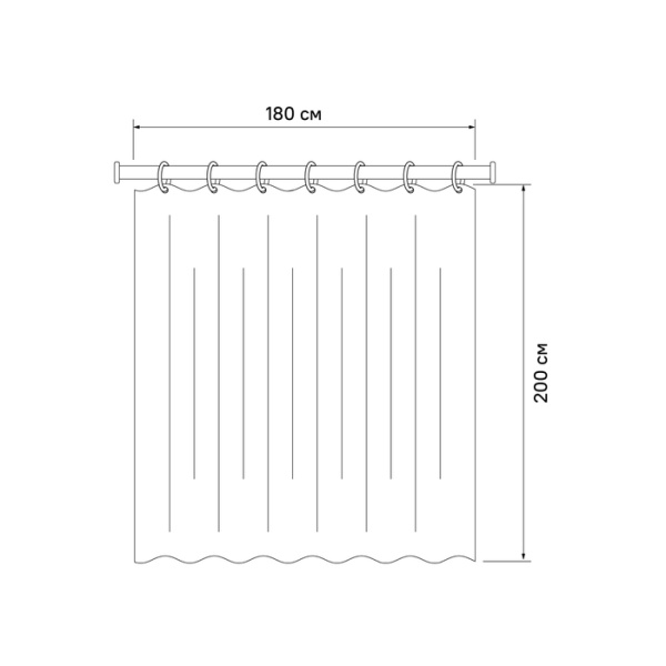 Текстильная шторка для ванной Iddis B69P218i11 фото