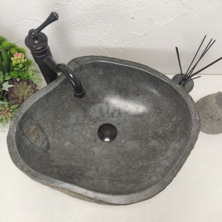 Накладная раковина из речного камня RS01499 (55*47*16) С9 фото