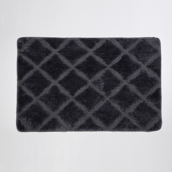 Коврик для ванной WasserKRAFT Lippe BM-6512 Charcoal Gray 90x60 фото