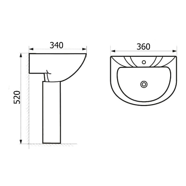 Детская раковина со смесителем SantiLine SL-2115W белая фото