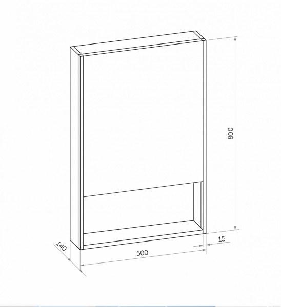 Зеркало-шкаф с подсветкой Art&Max Foggia  AM-Fog-500-800-1D-R-DS-F-White 50x80 фото