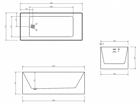 Ванна акриловая Abber AB9274-1.7 170x75 фото