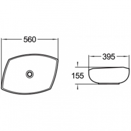 Накладная раковина SantiLine SL-1027 56x39 фото