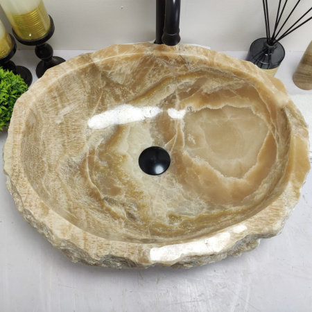 Накладная раковина из оникса Erozy Yellow EO-00463 (53*43*15см) фото