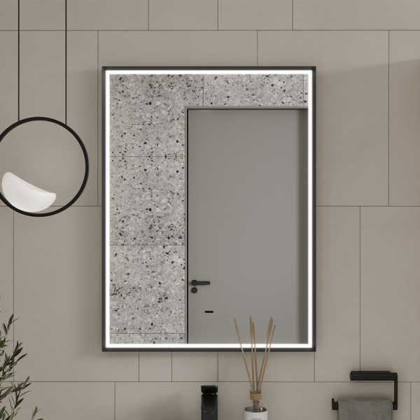 Зеркало с подсветкой, сенсорное EQUIL Lago 60 zLAGO60-15 черное фото
