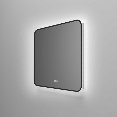 Зеркало с подсветкой Vincea LED VLM-3VC100B-2 черное, c сенсорным выключателем и диммером, с функцией антизапотевания 100x80 фото