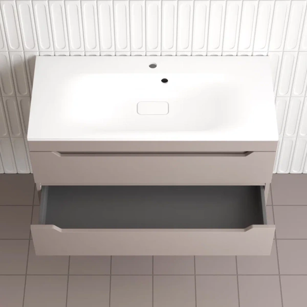 Тумба подвесная Style Line Остин 100 ЛС-00002410 тауп темный фото