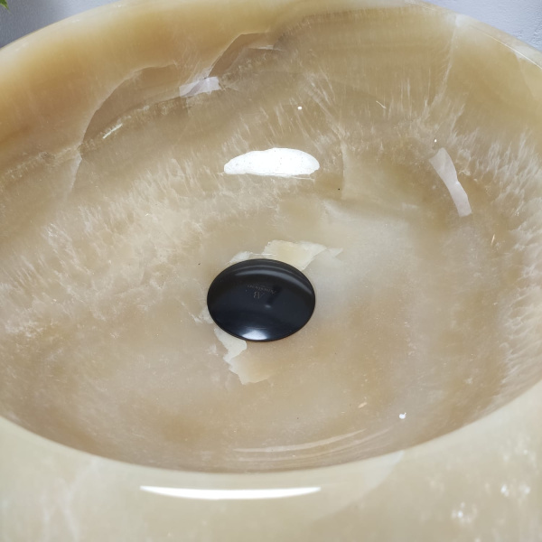 Накладная раковина из оникса Donut Yellow Small DO-00959 (40*40*15) фото