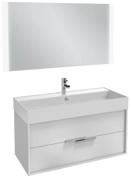 Тумба с раковиной Jacob Delafon Vivienne 100 EB1508-N18-N18 белая фото