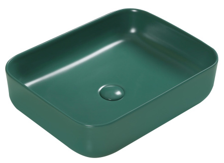Накладная раковина SantiLine SL-1051G 50x41 зелёная матовая фото