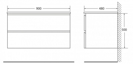Тумба под раковину BelBagno Luce LUCE-900-2C-SO-PL Polissandro фото