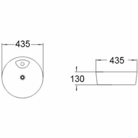 Накладная раковина SantiLine SL-1066 43x43 фото