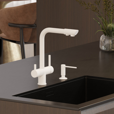 Смеситель для кухни под фильтр WasserKRAFT A8357 белый матовый фото