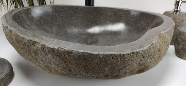 Накладная раковина из речного камня RS0859 (56*43*15) фото
