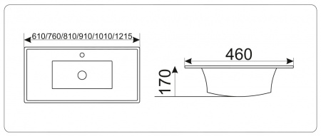 Раковина CeramaLux N JY-807-60 61х46 фото