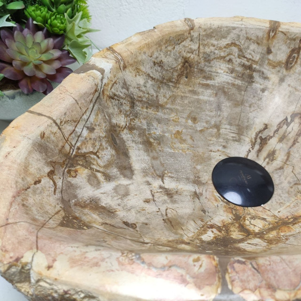 Накладная раковина из окаменелого дерева Fossil Basin OD-01264 (48*34*15) фото