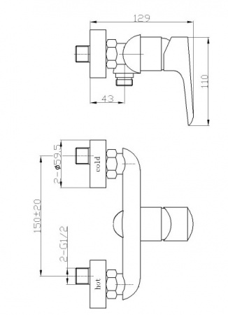 Смеситель для душа Weltwasser WW MX BONN 304 фото