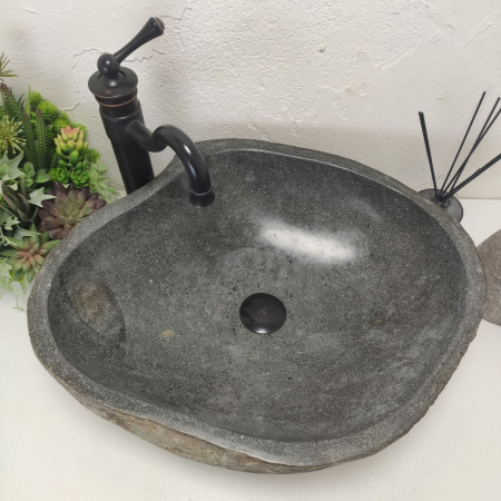 Накладная раковина из речного камня RS01499 (55*47*16) С9 фото