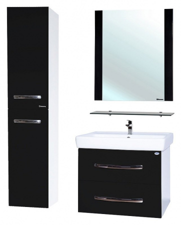 Тумба под раковину Bellezza Рокко-50 черная подвесная фото