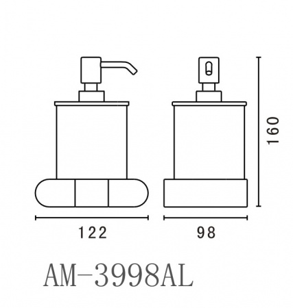 Дозатор для жидкого мыла Art&Max Platino AM-E-3998AL хром фото