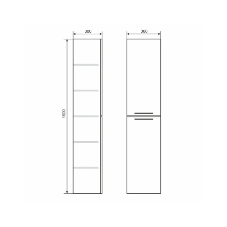Шкаф-пенал Uperwood Foster PFosterNEWb черный фото