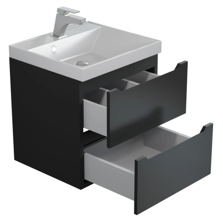Тумба под раковину Uperwood Tanos 50 2930205148 черная матовая фото