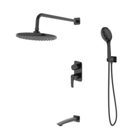 Душевая система скрытого монтажа Iddis Ray RAYBL03i68 черная матовая фото