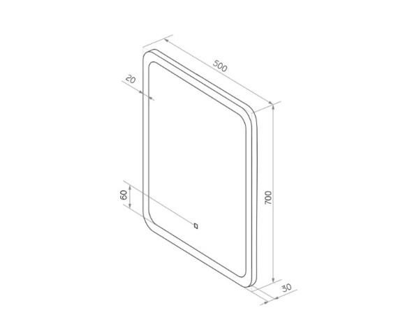 Зеркало SINTESI  BONO 50 с LED-подсветкой 500x700 SIN-SPEC-BONO-50 фото