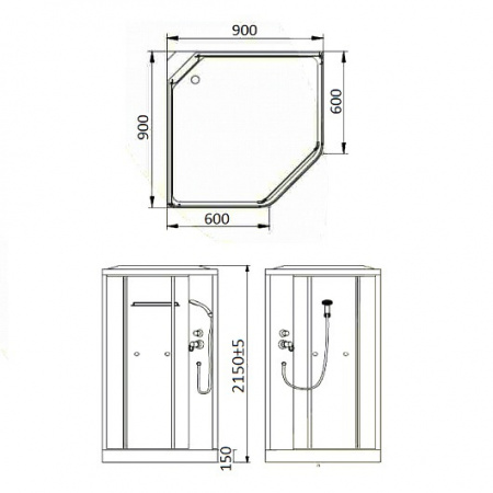 Душевая кабина Bolu Pentas BL-112/90n фото