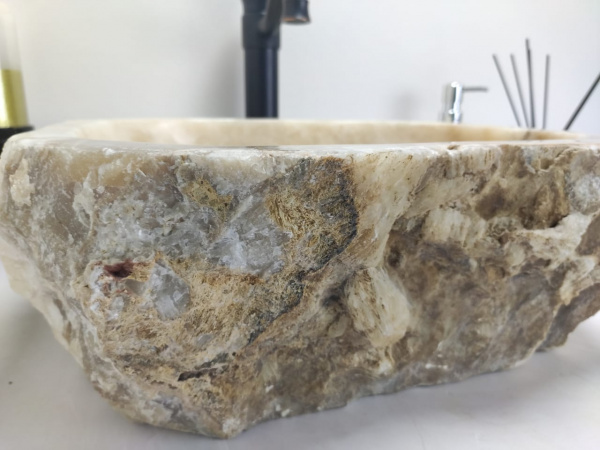 Накладная раковина из оникса Indo Erozy Бавиан EO-00045 фото