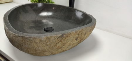 Накладная раковина из речного камня RS0797 (54*50*15) фото