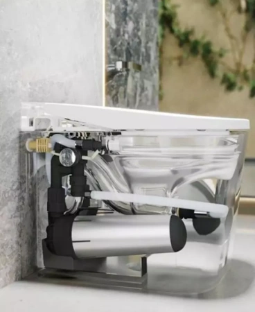 Унитаз напольный с импульсным смывом Lemark OptimFlush с сиденьем фото