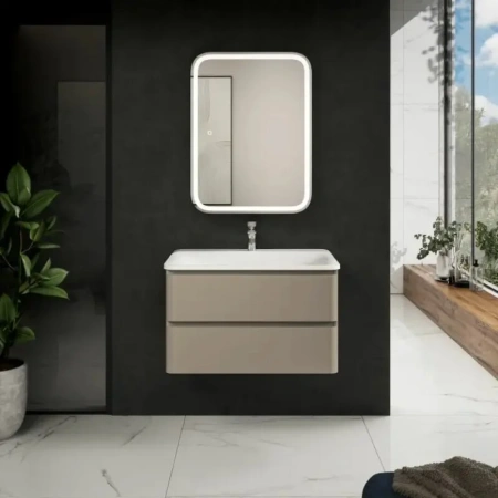 Тумба под раковину Aquame S4 AQM900480BG 80 см, бежевая фото