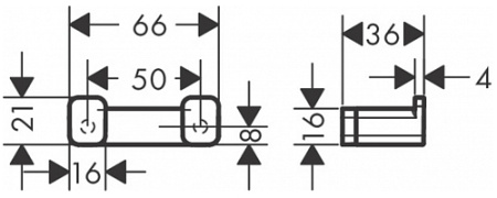 Крючок двойной Hansgrohe AddStoris 41755700 белый матовый фото