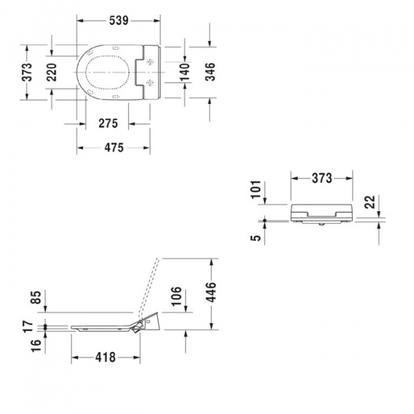 Сиденье с душем для унитазов Duravit SensoWash? Slim 611000002000300 фото