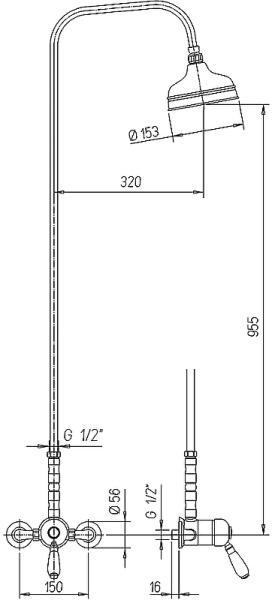Душевая система Paini Kensington 50CR689 Хром фото