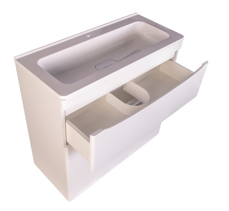 Тумба под раковину Style Line Бергамо мини 90 СС-00002361 белая фото