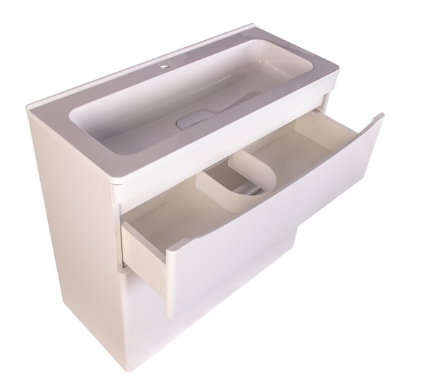 Тумба под раковину Style Line Бергамо мини 90 СС-00002361 белая фото