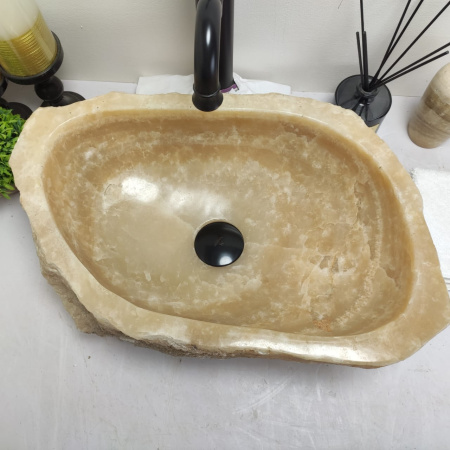 Накладная раковина из оникса Erozy Yellow EO-00549 (50*31*15см) фото