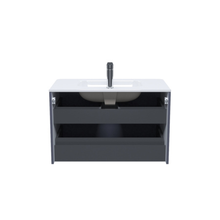 Тумба с раковиной Iddis Edifice EDI80D0i95K 80 см, темно-серая фото